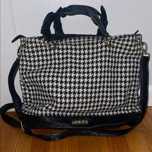 Steve Madden Black and White Houndstooth Shoulder Bag